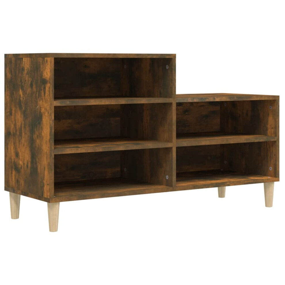 Photos - Shoe Cabinet / Rack VidaXL   Shoe Cabinet Engineered Wood Shoe Storage Rack Organiser Multi Colours 819729 (Smoked oak)