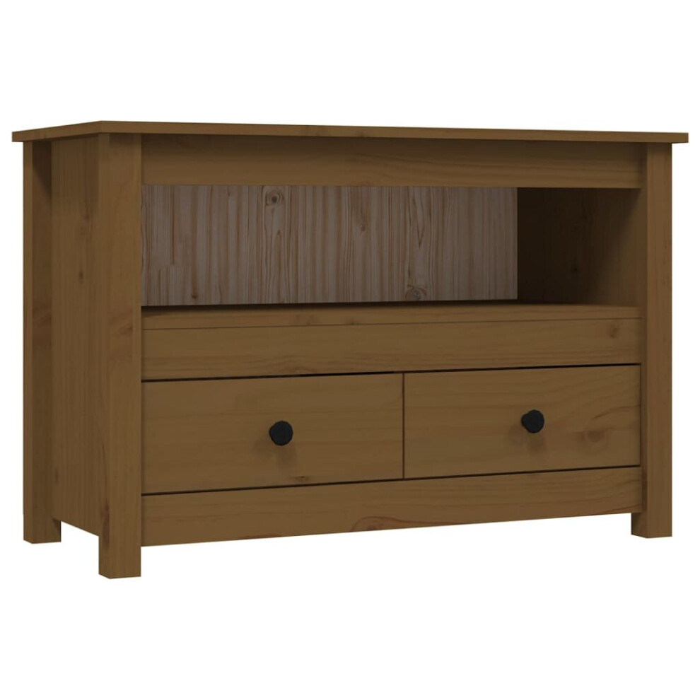Vidaxl (Honey ) Solid Wood Pine Tv Cabinet Tv Console Media Hifi Cabinet Multi Colours Brown