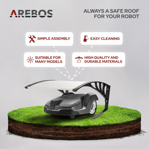 AREBOS Robot lawnmower garage 1