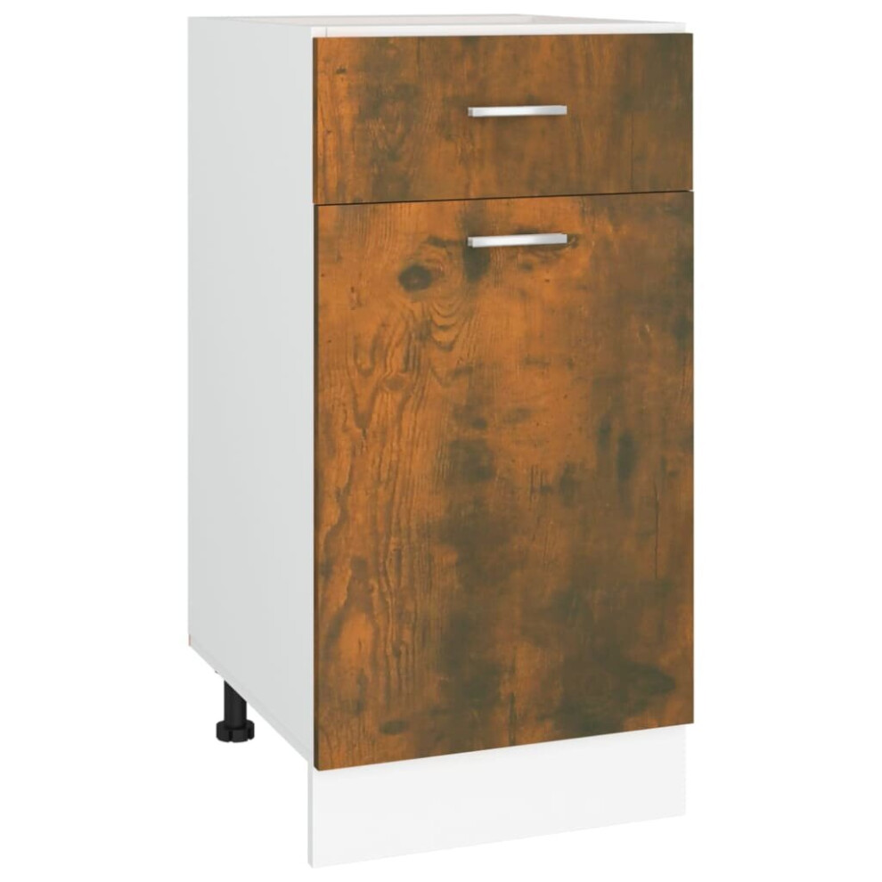 Vidaxl (Smoked Oak) Kitchen Cabinet Home Storage Shelf Organiser Cupboard Engineered Wood