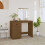 VidaXL (Honey brown) vidaXL Solid Wood Pine Dressing Table with LED Home Vanity Desk Multi Colours 3