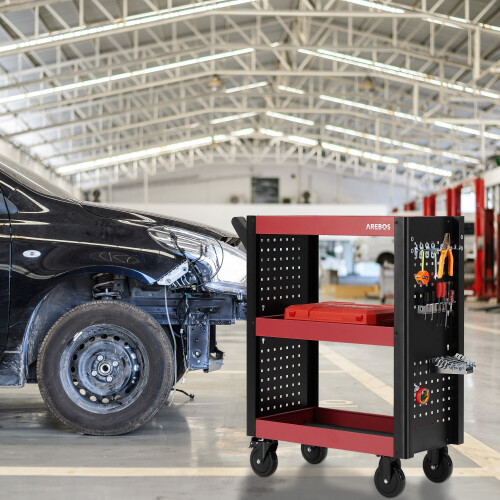 AREBOS Service trolley 3 layers - Set of 8 2