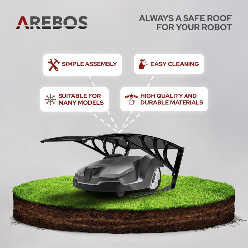 AREBOS Robot lawnmower garage 1