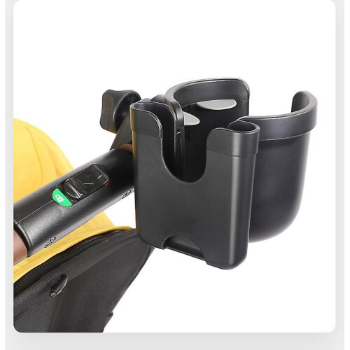 (Black) Universal Stroller Cup Phone Holder 360 Rotation Bottle Organizer Holder 2