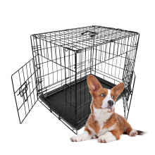 (30 inch ) FoxHunter Pet Dog Crate Folding With Door and Tray