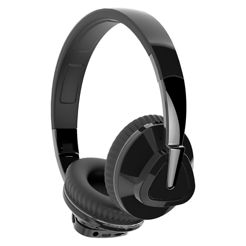 (Black) Noise Cancelling Bluetooth Headset Wireless Foldable Gaming Stereo Headphones Black 768679658938