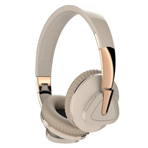 (Khaki) Noise Cancelling Bluetooth Headset Wireless Foldable Gaming Stereo Headphones