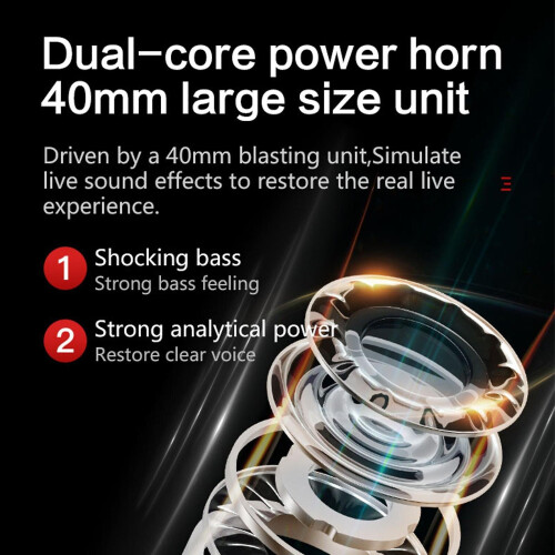 (Khaki) Noise Cancelling Bluetooth Headset Wireless Foldable Gaming Stereo Headphones 2