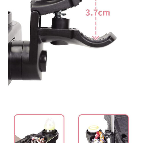 Universal Stroller Double Cup Holder Baby Bottle Snack Storage Box Cup Bracket 1