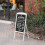 (Grey) Magnetic Menu Message  Blackboard Chalkboard 1