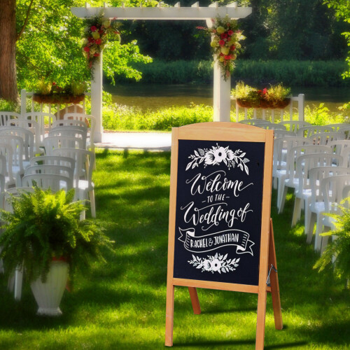 (Brown) Magnetic Menu Message  Blackboard Chalkboard 1