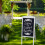 (Grey) Magnetic Menu Message  Blackboard Chalkboard 3