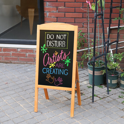 (Brown) Magnetic Menu Message  Blackboard Chalkboard