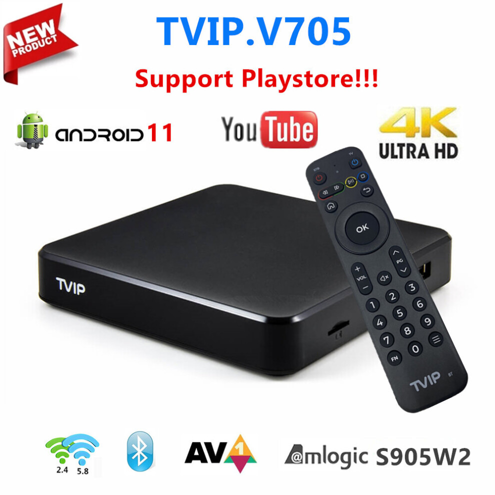 TVIP705 IPTV box Android 11.0 TV BOX 4K Ultra HD WiFi  TVIP 705