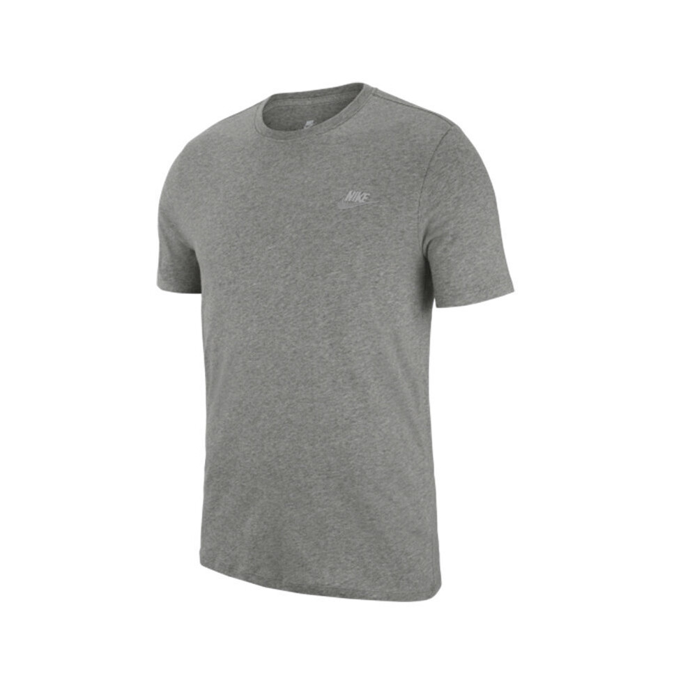 (Grey, XL) NIKE Mens Logo T Shirts Crew Neck Short Sleeve Sports NIKE LOGO Jersey Tee S-2XL