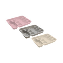 Plastic Cutlery Tray Kitchen Organiser Tray for Drawers With Multiple Compartments x 1 Random Color Sent