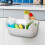 Plastic White Handy Kitchen Caddy Hanging Waste Bin Kitchen Over Cabinet Drawer Door Basket 4