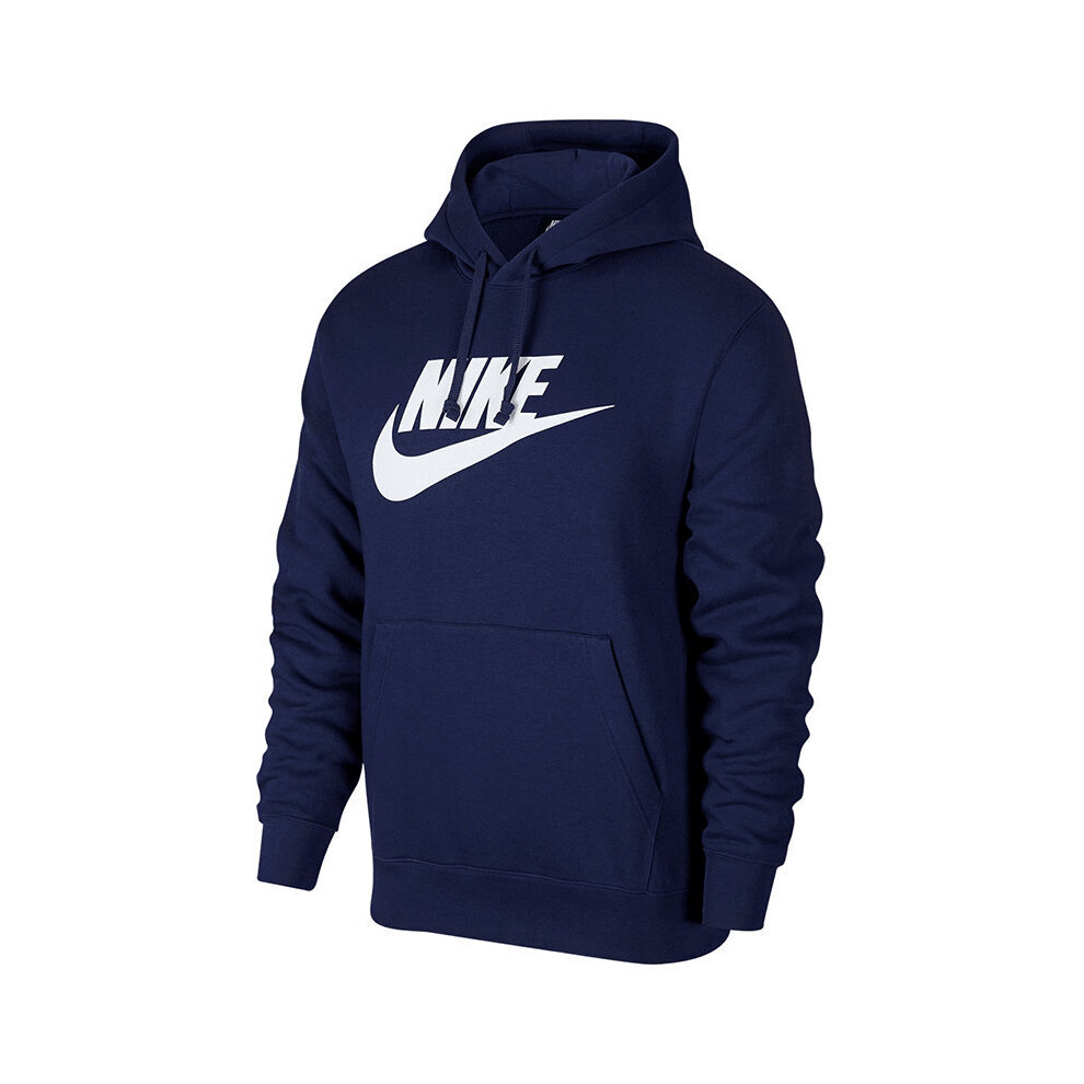 (L, Navy) NIKE Mens Hoodie BV2973 Sportswear Club Fleece Graphic