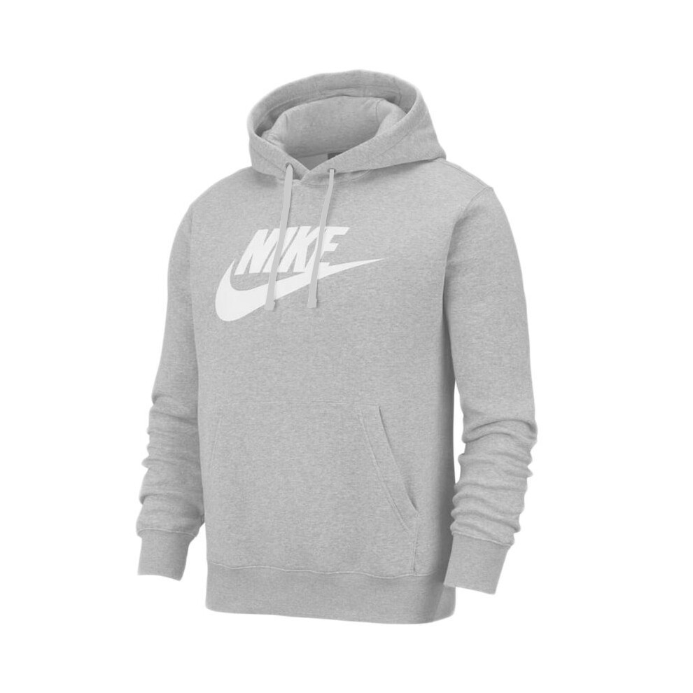 Nike (L, ) Mens Hoodie Bv2973 Sportswear Club Fleece Graphic Grey
