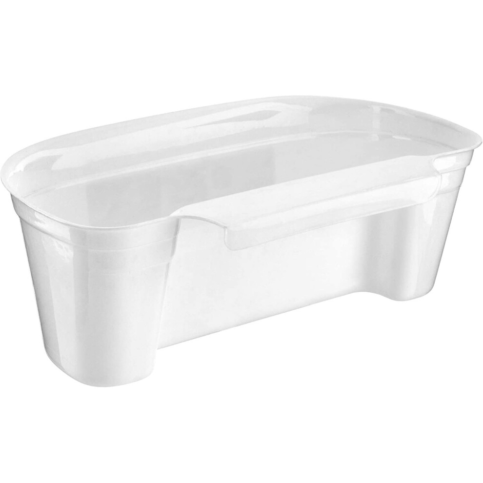 Plastic White Handy Kitchen Caddy Hanging Waste Bin Kitchen Over Cabinet Drawer Door Basket