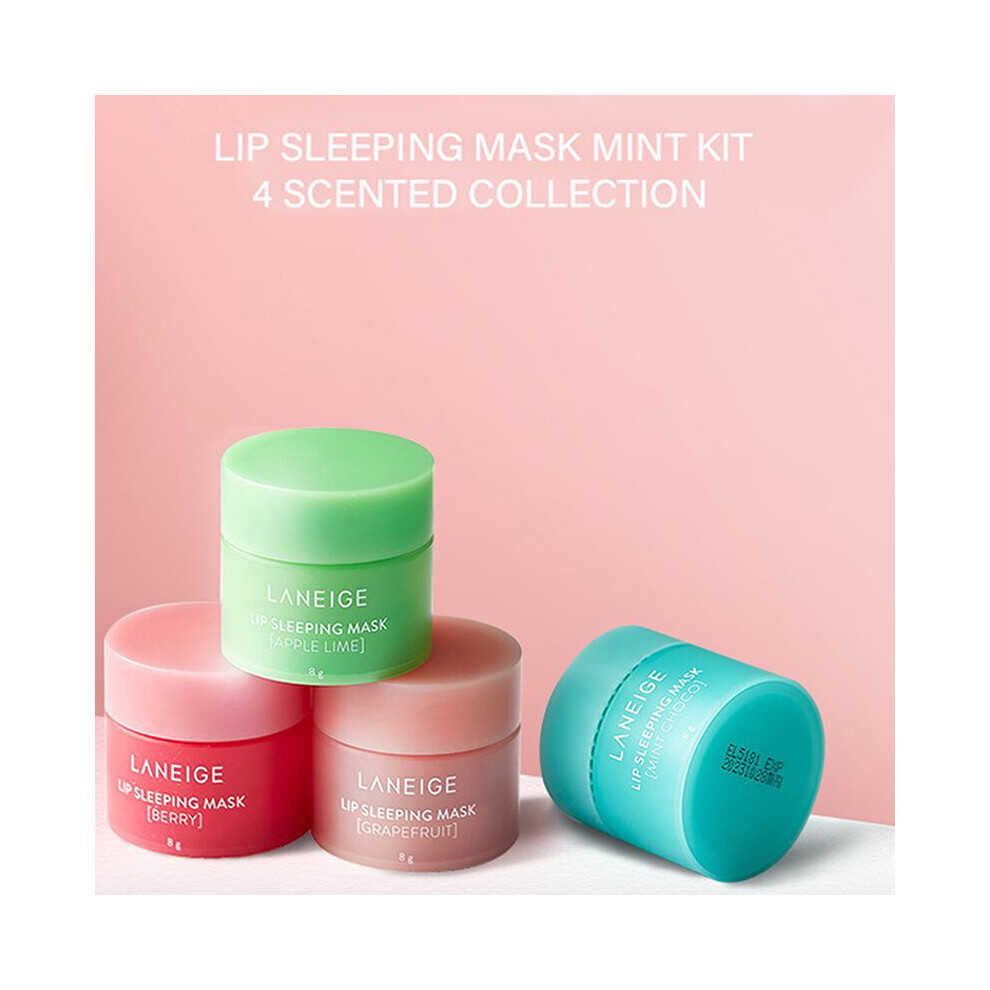 4PCS Lip Sleeping Mask Mini Kit Scented Nutritious Moisturizing