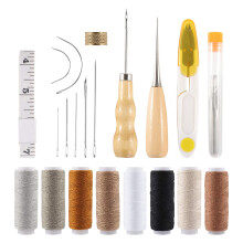 29Pcs Leather Repair Kit with Upholstery Needles, Thread,Tape Measure, Drilling