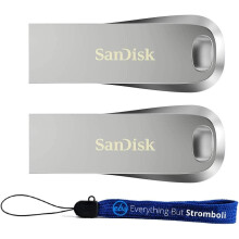 SanDisk 256GB Ultra Luxe USB 3.1 Flash Drive (Bulk 2 Pack) 150MB/s Speed 256 GB Pendrive Works with Computer, Laptop (SDCZ74-256G-G46) Bundle ..