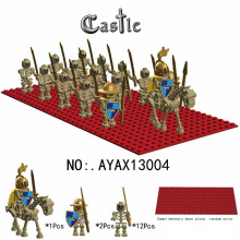 (Style B) 15pcs evil Skeleton Knights Legion of Medieval Roman soldier castles delivers a random chassis Minifigures Gift Fit Lego
