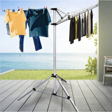 4 Arm 18M Portable Aluminium MULTI HANGER FREE STANDING Rotary Airer