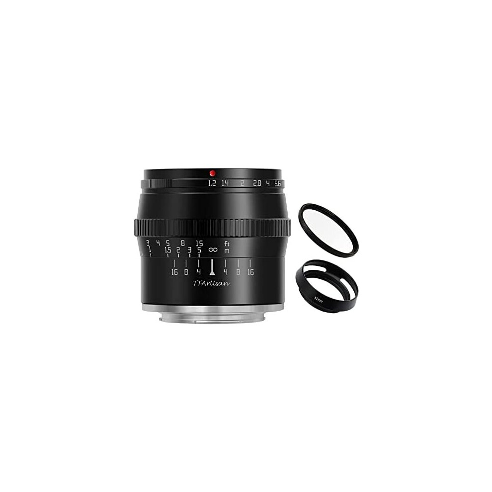 Ttartisan 50Mm F1.2 Aps-C Manual Focus Large Aperture Lens For Fuji Fujifilm X Xf Mount X-A10 X-A3 X-A5 X-H1 X-T1 X-T10 X-T2 X-T20 Black 772324302138