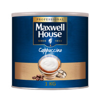 Maxwell House Instant Cappuccino 1kg Tin – Rich, Frothy Indulgent Coffee (Approx. 73 Servings)