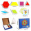 155pcs Wooden Pattern Blocks Set Geometric Shape Educatioanal Puzzle Toys 4