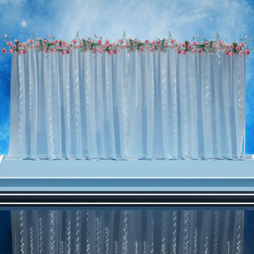 3x6m Adjustable Metal Wedding Backdrop Frame Stand - Heavy-Duty Iron, White, Triple-Base Stability 2