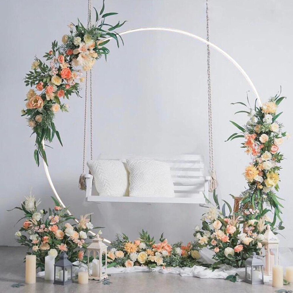 (M(2.2m)) Circle Wedding Backdrop Arch Flower  Frame Stand