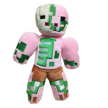 Minecraft Pink Zombie Plush Toy 23cm - Soft Multicoloured Plush Gift for Kids 3+