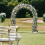 White Wedding Ceremony Arch Frame Metal Backdrop Garden Archway 5