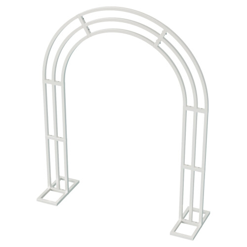 White Wedding Ceremony Arch Frame Metal Backdrop Garden Archway 1