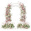 White Wedding Ceremony Arch Frame Metal Backdrop Garden Archway 8