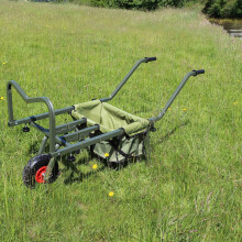 Actiaspet Fishing Trolley Solid PU Wheel Folding Cart Detachable Bag