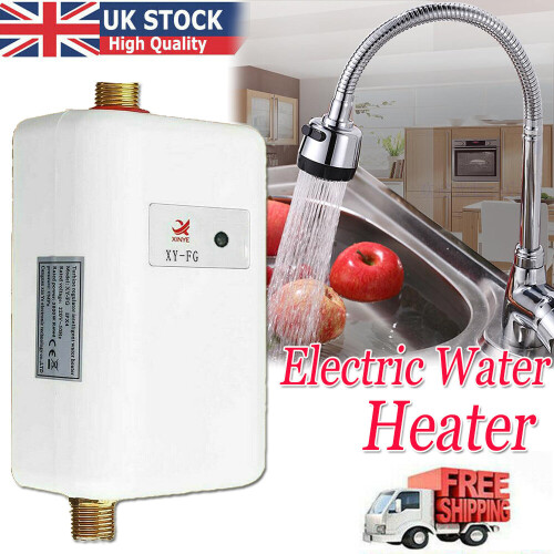 Electric Tankless Instant Hot Water Heater Under Sink Tap Kitchen Bathroom 3000W