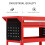 3-tier Tool Trolley Cart Roller Cabinet Casters Red Workshop 8