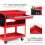 3-tier Tool Trolley Cart Roller Cabinet Casters Red Workshop 6