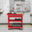 3-tier Tool Trolley Cart Roller Cabinet Casters Red Workshop 7