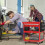 3-tier Tool Trolley Cart Roller Cabinet Casters Red Workshop 4