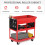 3-tier Tool Trolley Cart Roller Cabinet Casters Red Workshop 3
