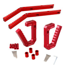 (Red) Car Front+Rear Grab Handles Bar for Jeep Wrangler JK 2007-2018