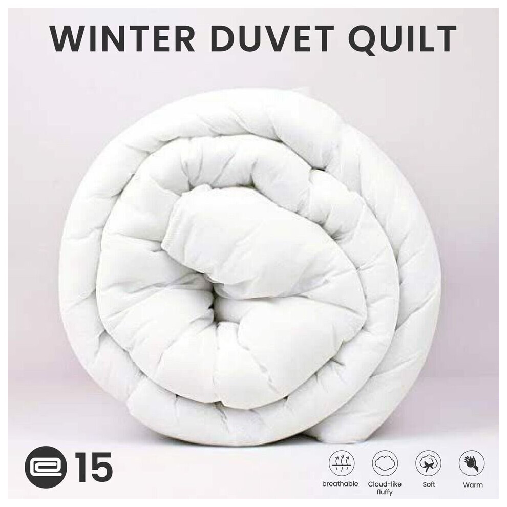 (15, Double- 200 cm x 200 cm Approx ) Duvet Quilted Tog All Seasons Duvet & Thick Down Duvet Hypo Allergy Quilt Tog 15, 13.5, 10, 4.5