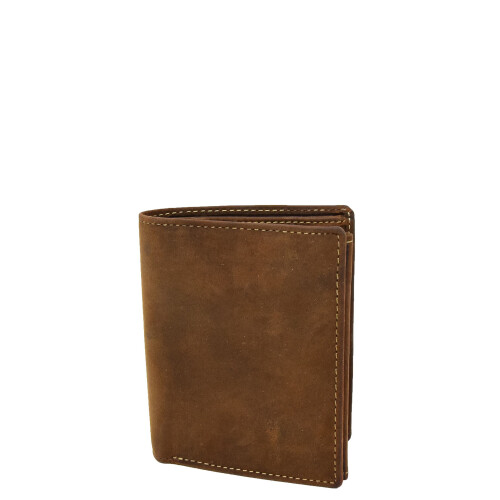 Mens Distressed Leather Wallet Coins Credit Cards Note Case A108 Tan 2