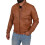 (Cognac, L) Mens Genuine Leather Bomber Jacket Jaxson Cognac 4