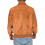 (Tan, 3XL) Mens Genuine Suede Bomber Jacket Roco Tan 3